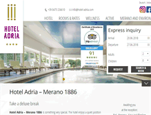 Tablet Screenshot of hotel-adria.com